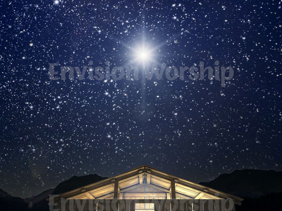 Christmas Star of Bethlehem slide backgrounds, Christmas Star of Bethlehem church slides