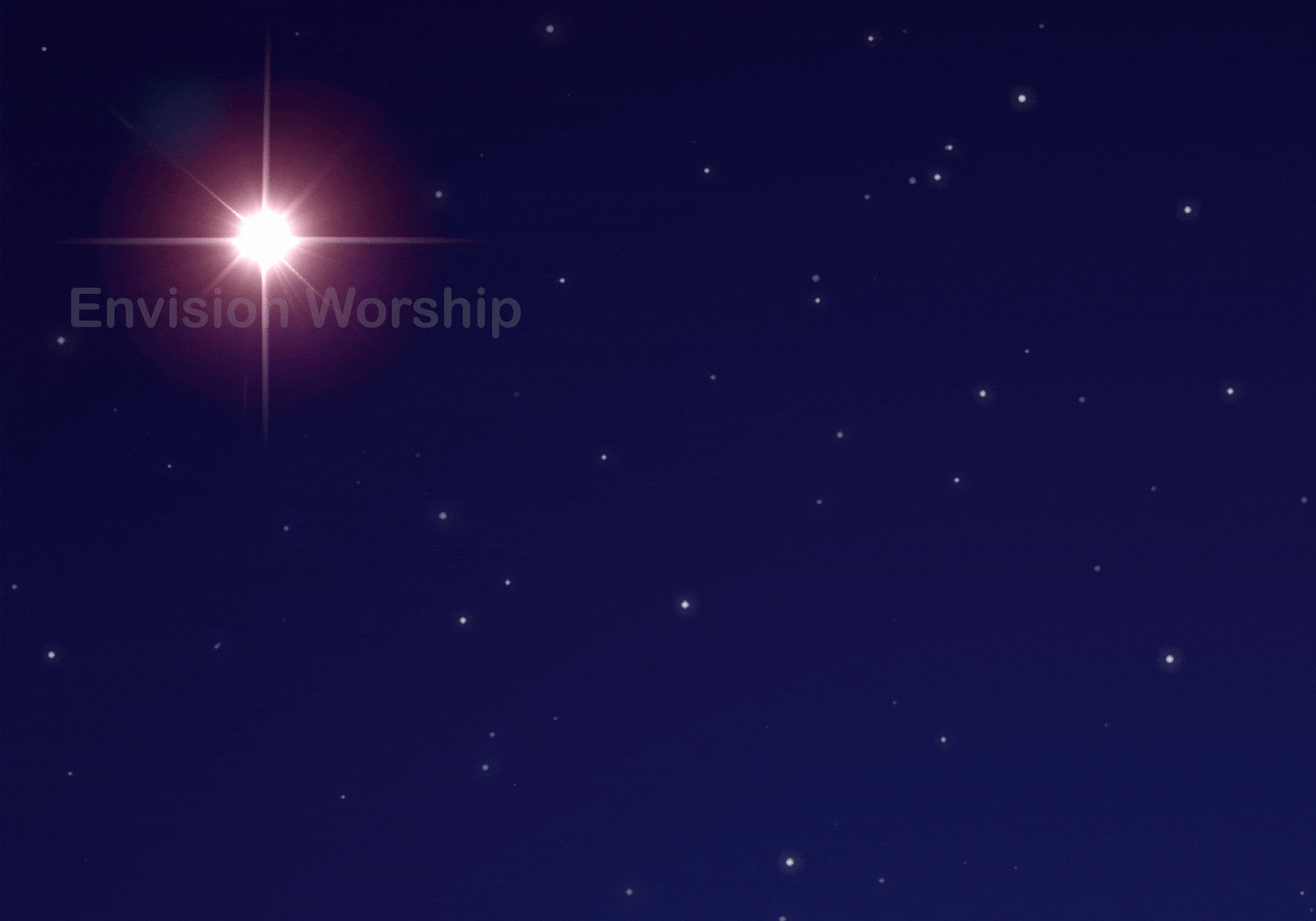 Christmas church PowerPoint with Star of Bethlehem - O Holy Night!