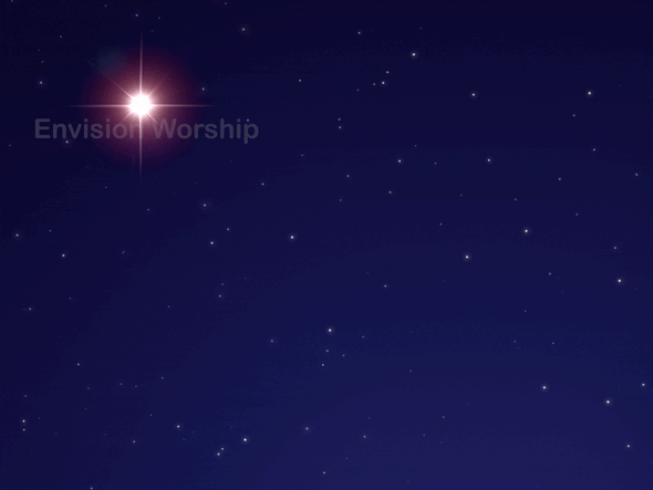 O Holy Night church slides with Star of Bethlehem