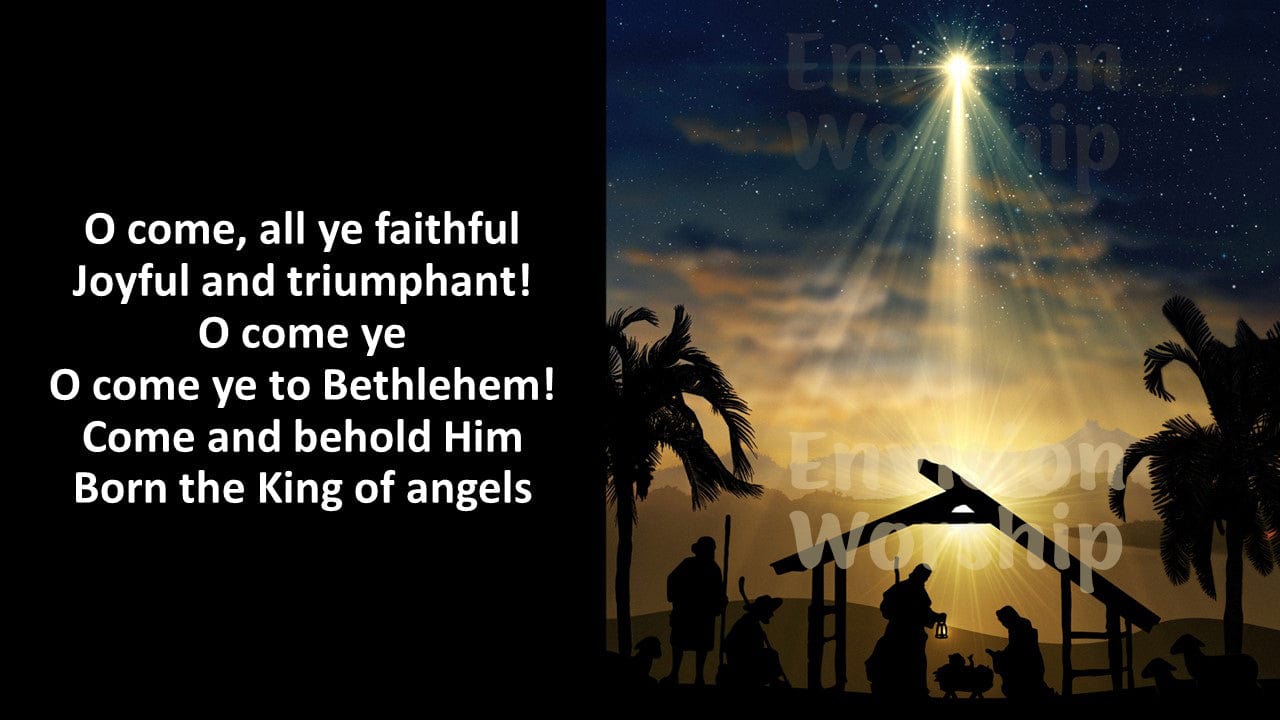Shepherds, 3 Kings, Holy Family, Baby Jesus in the Manger Christmas Nativity PowerPoint 