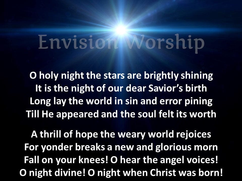 O Holy Night Star of Bethlehem Church PowerPoint Presentation for Christmas Eve worship