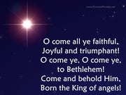 O come all ye faithful church slides for Christmas Eve Service