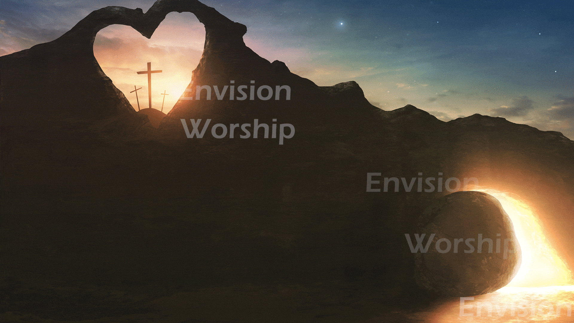 Easter church PowerPoint slides, Empty Tomb, Calvary, Three Crosses, Easter PowerPoint 