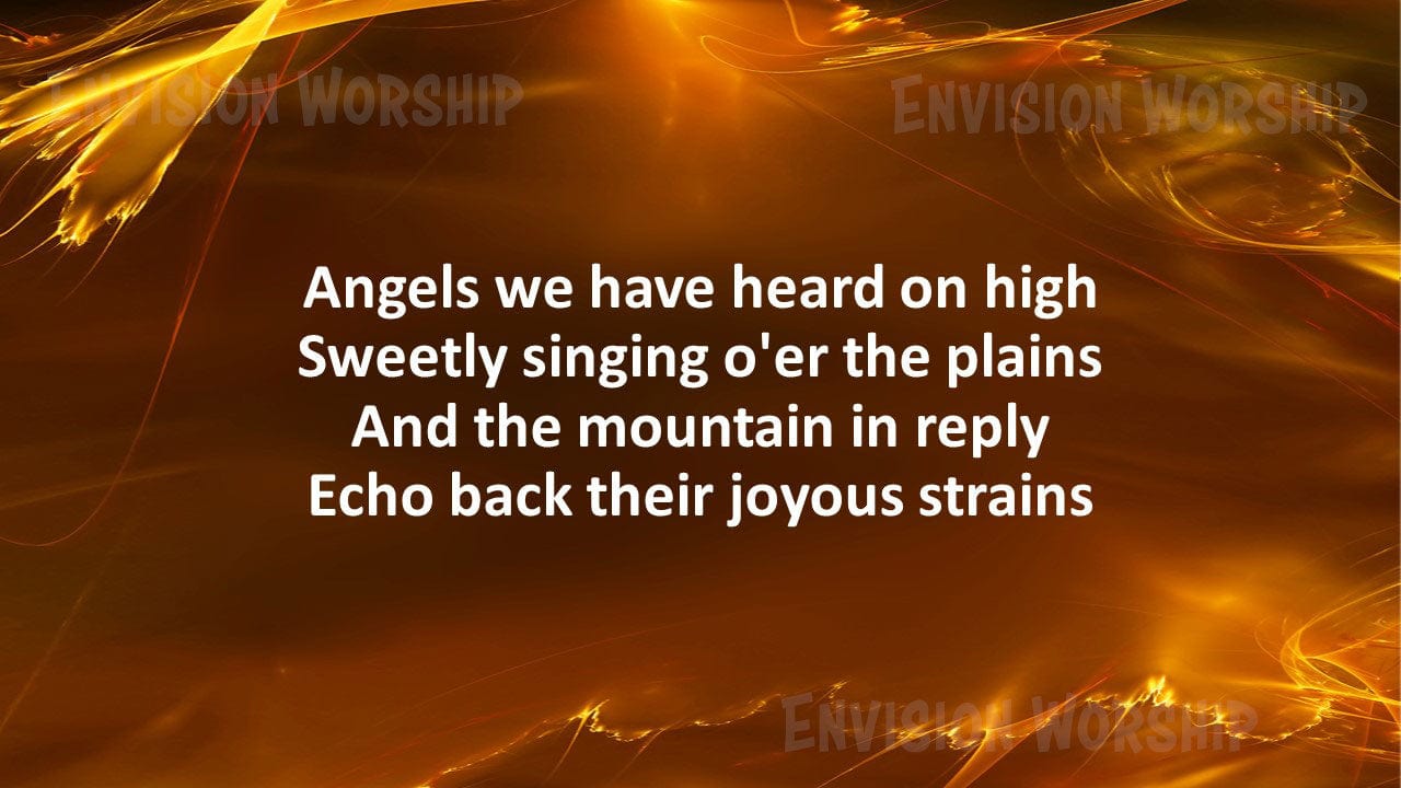 Angels We Have Heard On High Christian Background