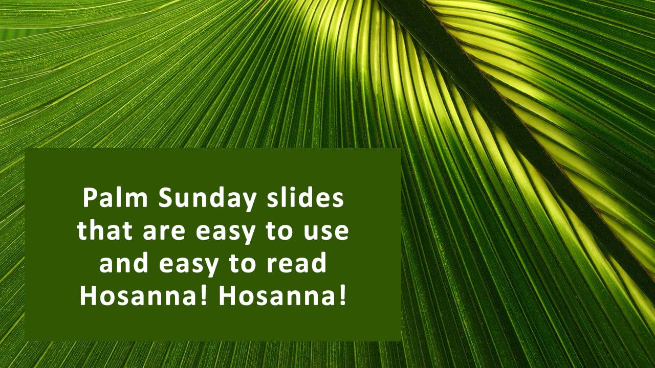 Palm Sunday worship slides