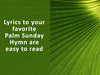 Palm Sunday worship slides