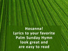 Palm frond church PowerPoint www.EnvisionWorship.com
