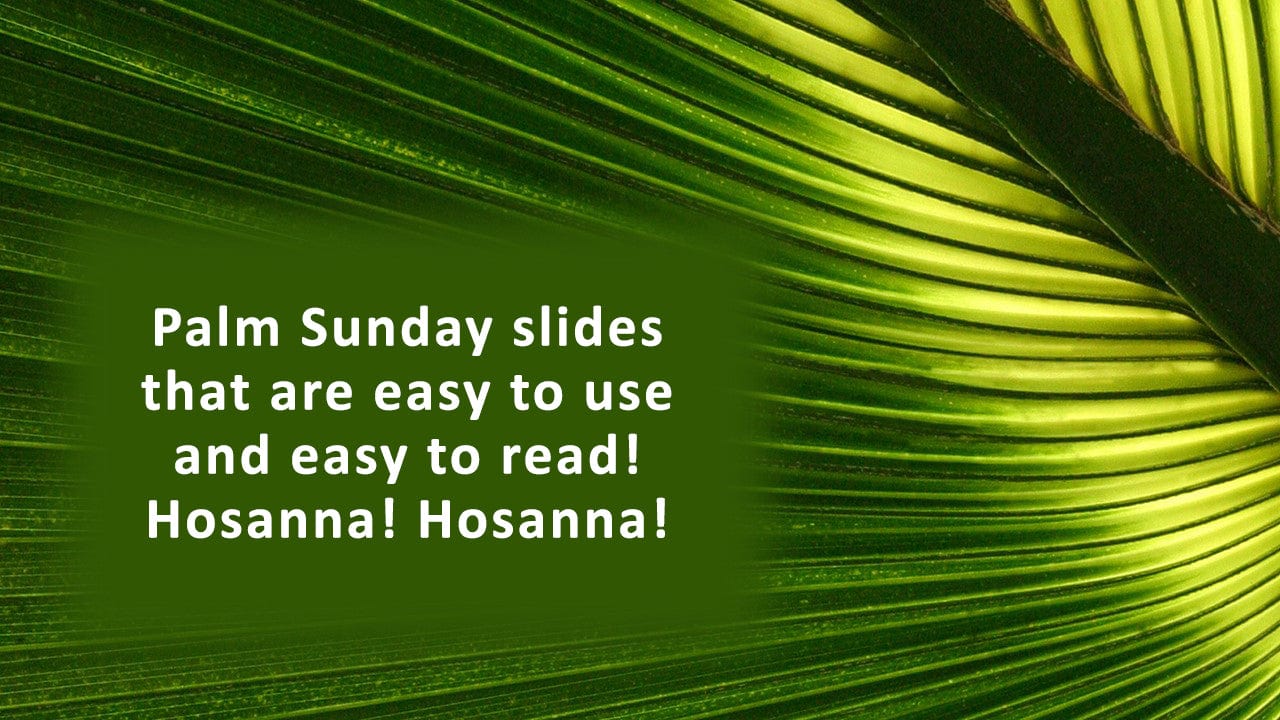 Palm Sunday worship slides