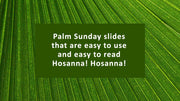 Palm frond worship slide