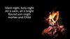 Silent Night church PowerPoint template with lyrics and Baby Jesus and Mary