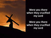 Jesus carrying the cross church slides