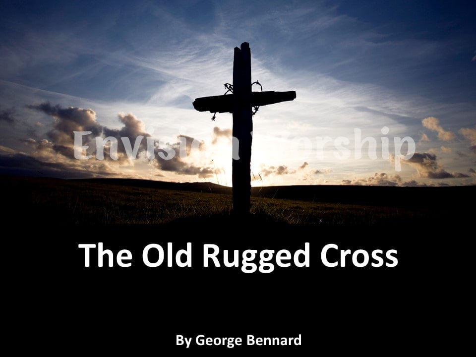 The Old Rugged Cross Christian background with lyrics