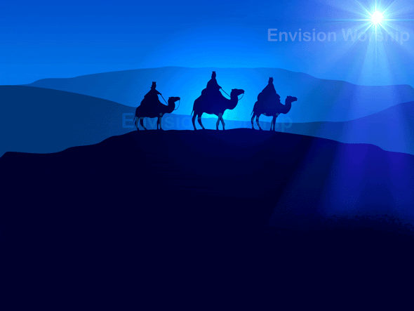 Epiphany church slide with Three Kings