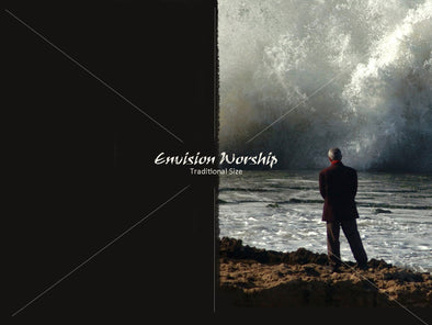 Overwhelmed, Tidal Wave, Tsunami, Christian PowerPoint Slide Background