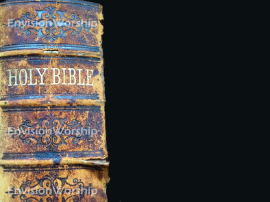 Bible church slide with old Bible - cool