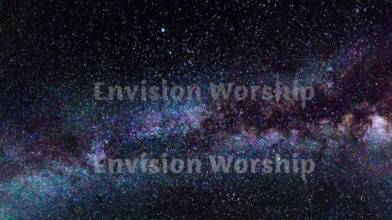 Starry Night Christian Background PowerPoint Slides for worship