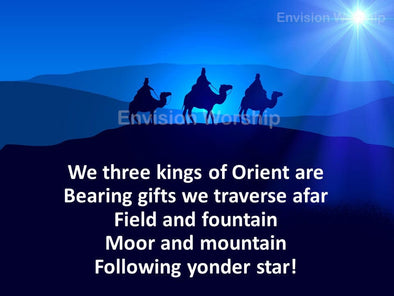 "We Three Kings Of Orient Are" church slides 